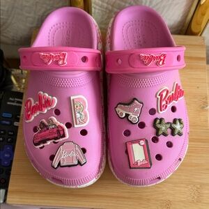Barbie Pink Kids Slippers with Fun Charms